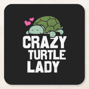Porta-copo De Papel Quadrado Turtle Lover Tartaruga Louca