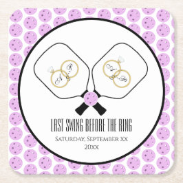 Porta-copo De Papel Quadrado Último Balanço Antes do Jogo Pickleball