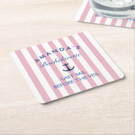 Porta-copo De Papel Quadrado Último Cruzeiro Antes do Véu Conjunto de Porta-Cop