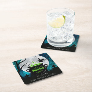 Porta-copo De Papel Quadrado Um Bebê Está Fazendo Chá de fraldas De Halloween