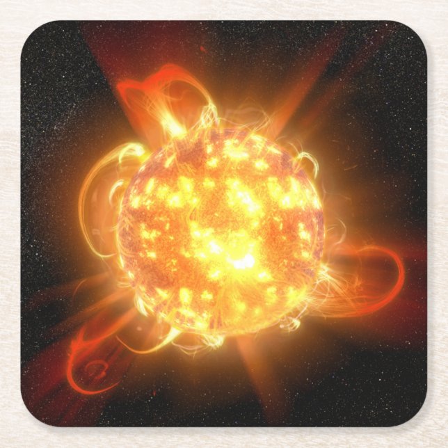 Porta-copo De Papel Quadrado Um Jovem Anão Vermelho (Frente)