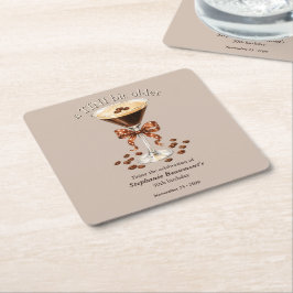 Porta-copo De Papel Quadrado Um Martini Espresso Um Pouco Mais Velho Castanho A
