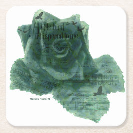 Porta-copo De Papel Quadrado Um Pássaro Me Disse Rosa