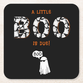 Porta-copo De Papel Quadrado Um Pequeno Boo é Devido Fantasma Espetacular Chá d