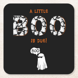 Porta-copo De Papel Quadrado Um Pequeno Boo é o Chá de fraldas Ghost Spooky