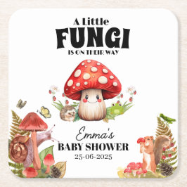 Porta-copo De Papel Quadrado Um pequeno Chá de fraldas de marisca de fungo