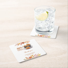 Porta-copo De Papel Quadrado Um Pequeno Chá de fraldas De Queda Do Pumpkin Hall