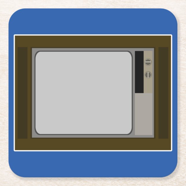 Porta-copo De Papel Quadrado Um pouco dos anos 60. (Frente)