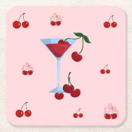 Porta-copo De Papel Quadrado Um Pouco Mais Velho Aniversário Cherrytini