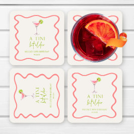 Porta-copo De Papel Quadrado Uma Festa de aniversário Tini Um Pouco Mais Velha,