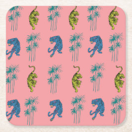 Porta-copo De Papel Quadrado Uma Porta copos Rosa