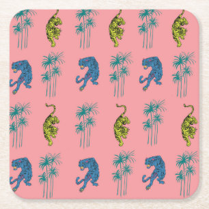 Porta-copo De Papel Quadrado Uma Porta copos Rosa