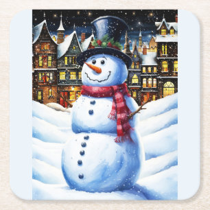 PORTA-COPO DE PAPEL QUADRADO UMA VÉSPERA DE NATAL FROSA