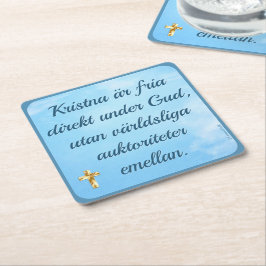 Porta-copo De Papel Quadrado Underlägg — Fri kristen