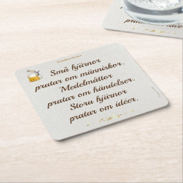 Porta-copo De Papel Quadrado Underlägg — Hjärnor pratar