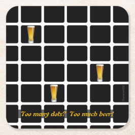 Porta-copo De Papel Quadrado Underlägg — Living beer dots