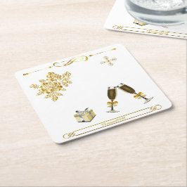 Porta-copo De Papel Quadrado Underlägg — Party