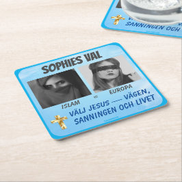 Porta-copo De Papel Quadrado Underlägg — Sophies val