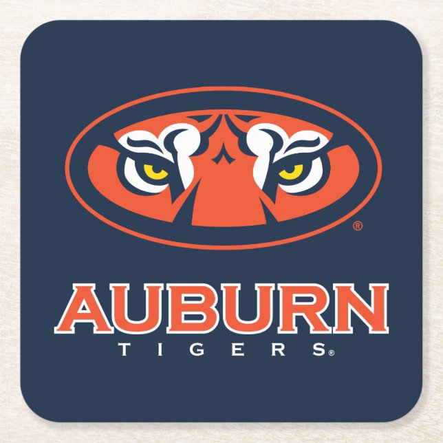 Porta-copo De Papel Quadrado Universidade Auburn | Auburn Tigers (Frente)