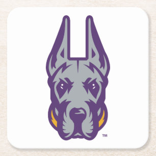 Porta-copo De Papel Quadrado Universidade de Albany Great Dane Mascot Head