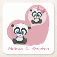 Urso de Pelúcia Panda Coração Rosa Casamento Chá d