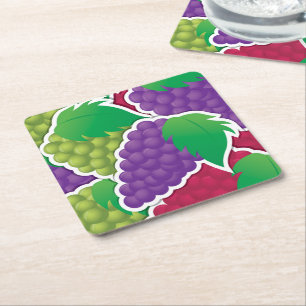 Porta-copo De Papel Quadrado Uvas mistas de fundição