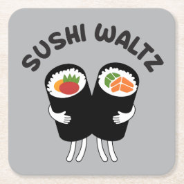 Porta-copo De Papel Quadrado Valsa do Sushi 2