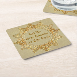 Porta-copo De Papel Quadrado Vamos Dar Obrigados Ao Senhor -