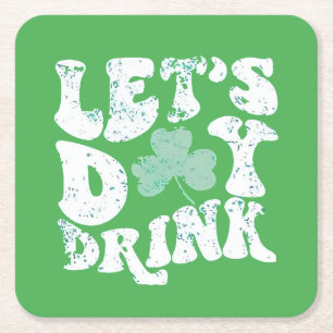 Porta-copo De Papel Quadrado Vamos Day Drink Rua Patrick Paddy Lucky Charm