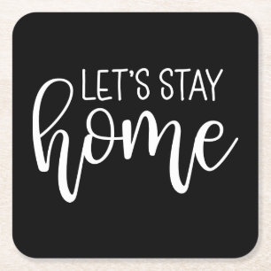 Porta-copo De Papel Quadrado Vamos para casa