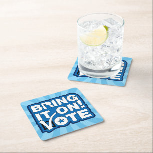 Porta-copo De Papel Quadrado Vamos! VOTAÇÃO