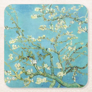 Porta-copo De Papel Quadrado Van Gogh Almond Blossoms