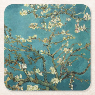 Porta-copo De Papel Quadrado Van Gogh - Amendoeira em Flor