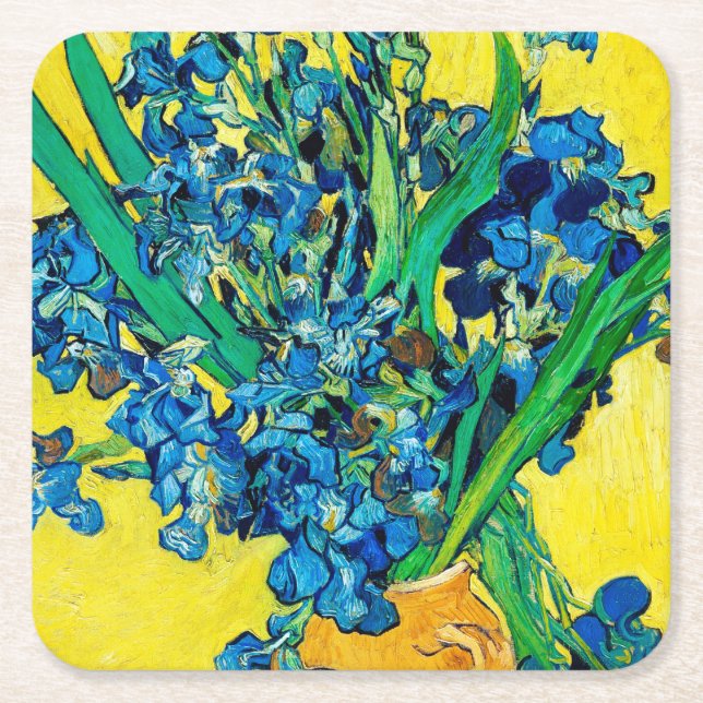 Porta-copo De Papel Quadrado Vase com irlandeses, Van Gogh (Frente)