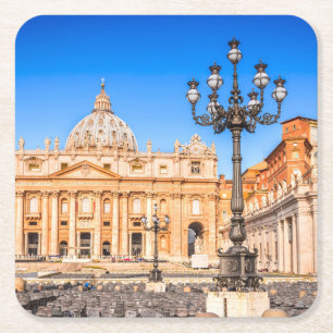 Porta-copo De Papel Quadrado Vaticano quadrado feito sob encomenda das portas