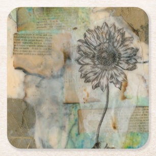Porta-copo De Papel Quadrado Vellum Floral I