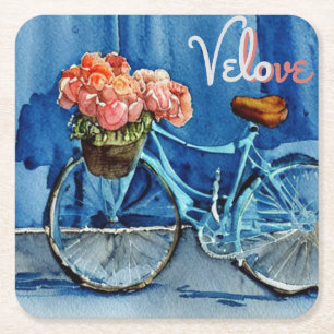 Porta-copo De Papel Quadrado Velo Love Cycling