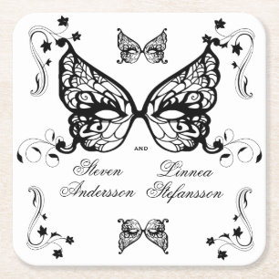 Porta-copo De Papel Quadrado Venetia Carnivale Masque Ornamentado Vitoriano Flo