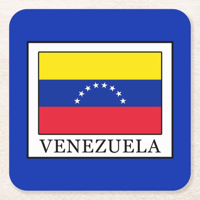 Porta-copo De Papel Quadrado Venezuela (Frente)