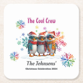 Porta-copo De Papel Quadrado Venha se acalmar com a tripulação mais legal no Na