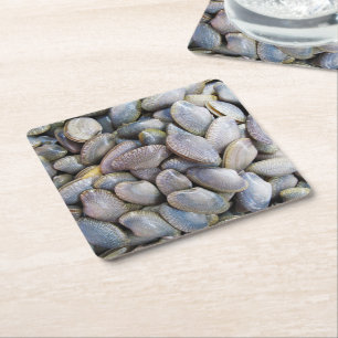 Porta-copo De Papel Quadrado Vênus Clam [ห อ ย ล า ย]