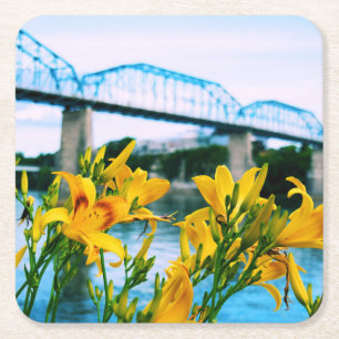 Porta-copo De Papel Quadrado Verão em Chattanooga - Ponte da Rua Walnut