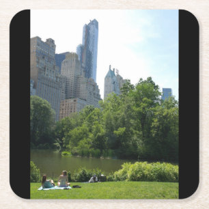 Porta-copo De Papel Quadrado Verão no Central Park - Porta copos de Nova Iorque