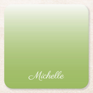 Porta-copo De Papel Quadrado Verde-verde-verde-gradiente personalizado