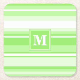 Porta-copo De Papel Quadrado Verdes limões monogramas