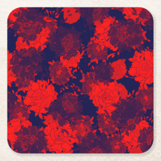 Porta-copo De Papel Quadrado vermelho,azul,flores,natural,peônia,presente,elega