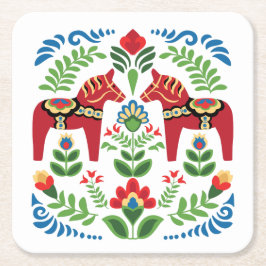 Porta-copo De Papel Quadrado Vermelho Dala Sueco