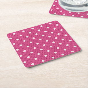 Porta-copo De Papel Quadrado Vermelho Dotty Delight