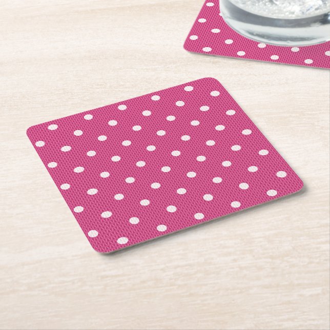 Porta-copo De Papel Quadrado Vermelho Dotty Delight (Inclinado)