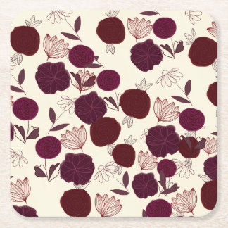 Porta-copo De Papel Quadrado vermelho,flores, natural, peônia, presente, elegan
